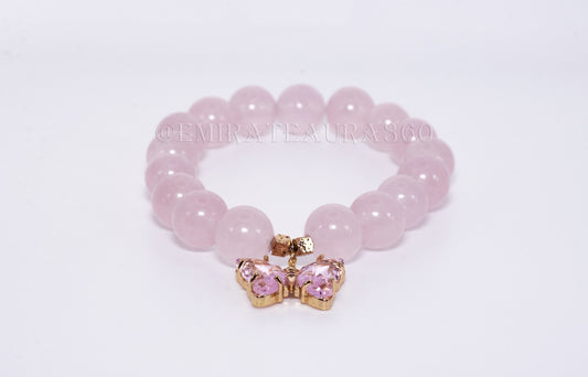Power Core Rose Quartz Bracelet – Butterfly