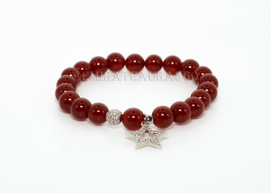 Power Core Carnelian Bracelet – Silver Star
