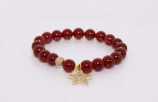 Power Core Carnelian Bracelet – Gold Star