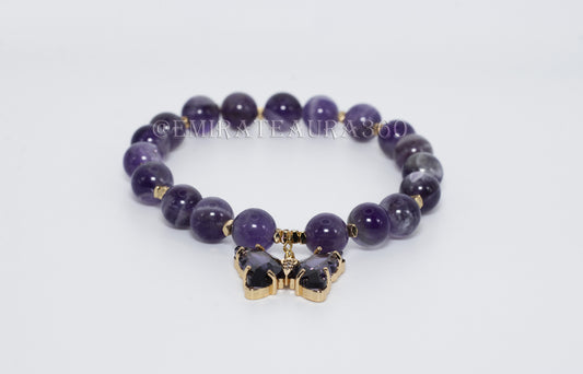 Power Core Amethyst Bracelet – Butterfly